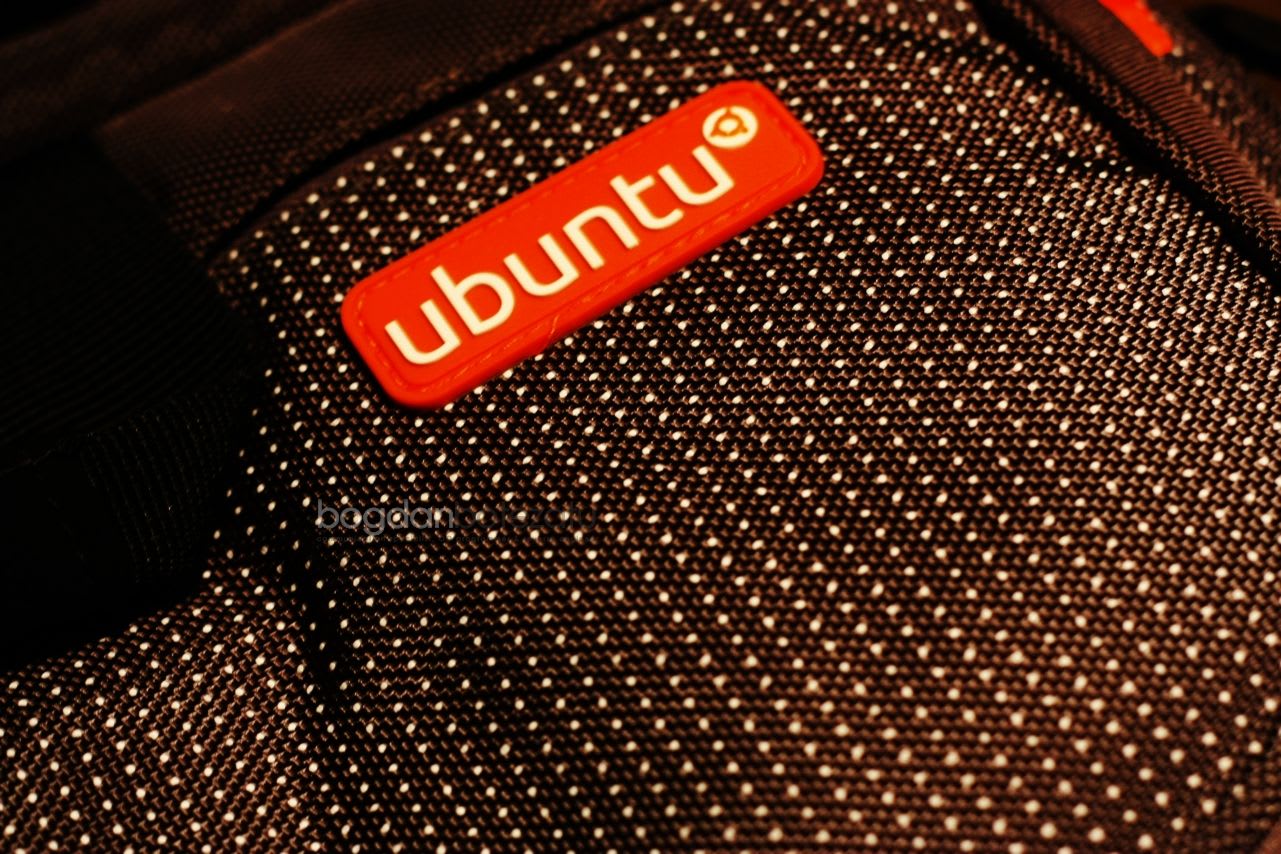 Ubuntu bag - orange rubber logo
